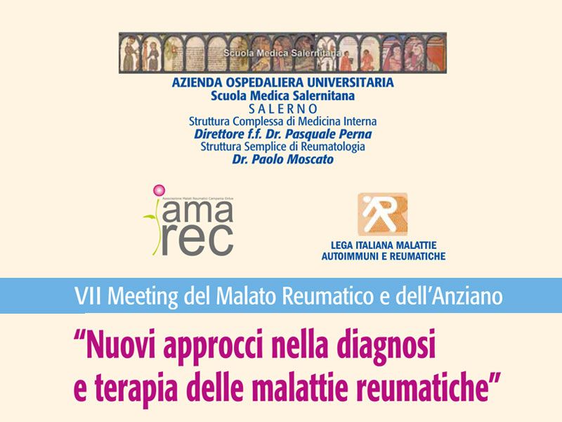 2 e 3 Ottobre 2015 VII Meeting del matato reumativo e dell'anziano. Premio alla carriera